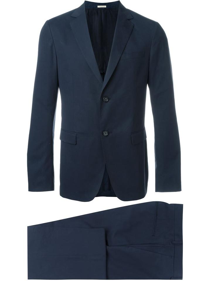 Z Zegna Single Breasted Two Piece Suit, Men's, Size: 52, Blue, Cotton/acetate/viscose