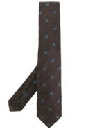 Barba Circle Spot Tie - Brown