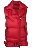 Moncler Double Breasted Padded Gilet - Red