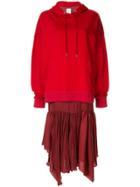 Maison Mihara Yasuhiro Oversized Hoodie Dress - Red