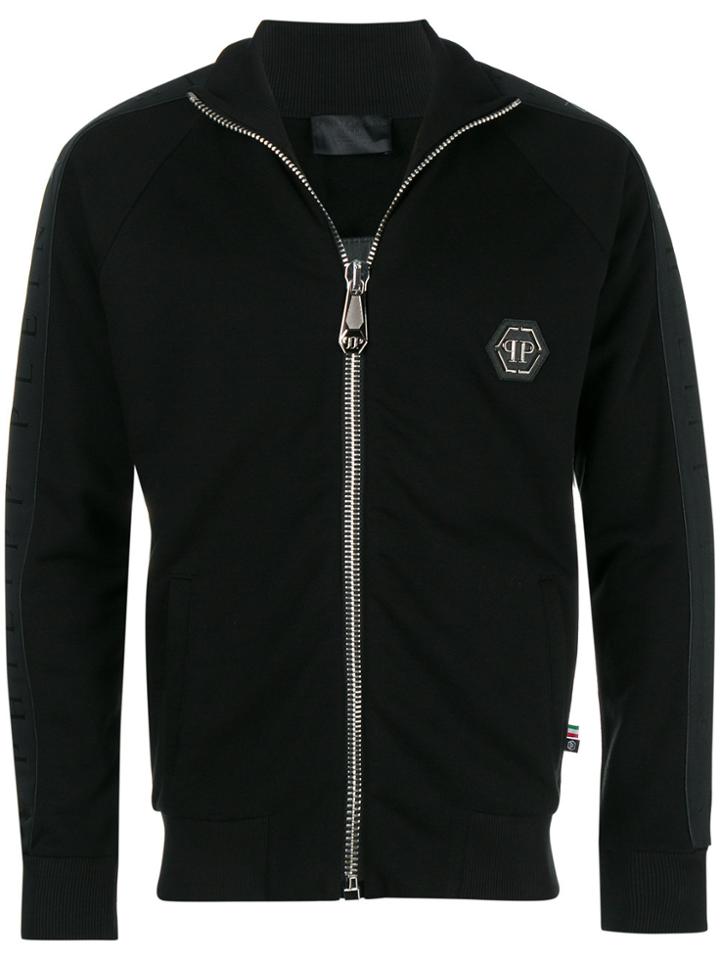 Philipp Plein Front Zip Turtleneck Jumper - Black