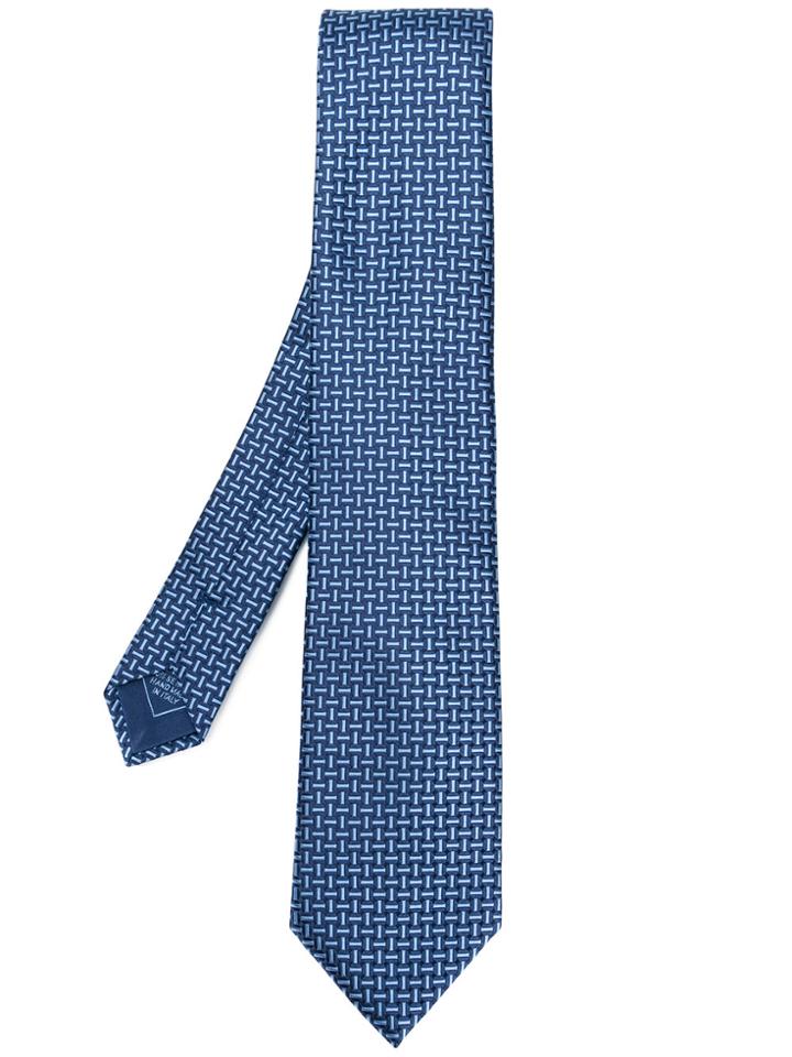 Brioni Jacquard Pattern Toe - Blue