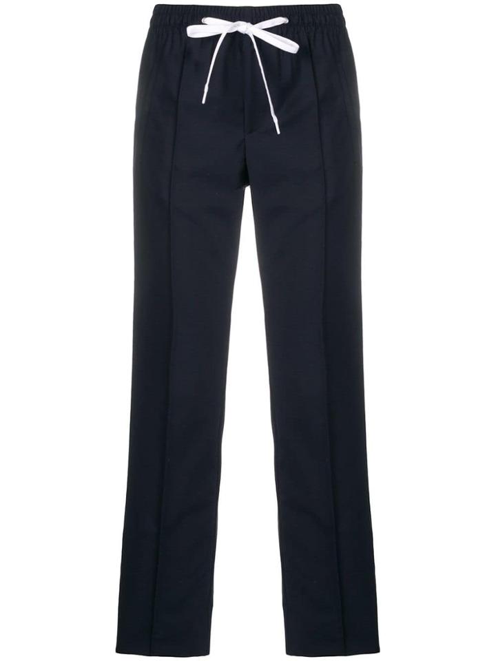 Miu Miu Side-stripe Drawstring Trousers - Blue