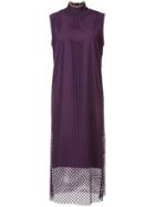 Kuho Mesh Shift Dress - Pink & Purple
