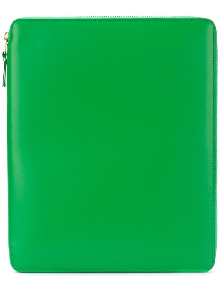 Comme Des Garçons Wallet Zip Around Pouch - Green