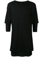 Thom Krom Half Sleeve Layered Top, Men's, Size: Medium, Black, Cotton