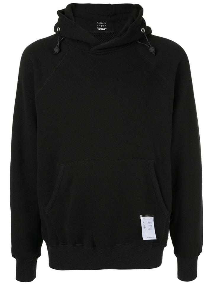 Satisfy Logo Tag Hoodie - Black