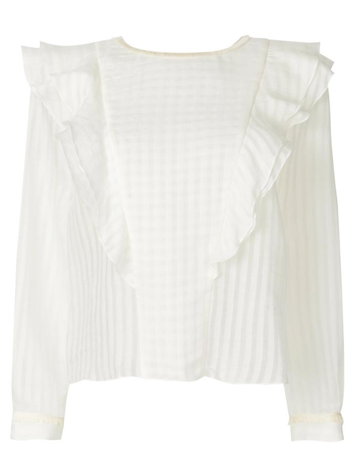 Vilshenko Ruffle Trim Blouse - White