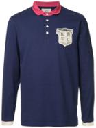 Kent & Curwen Long-sleeved Logo Polo Shirt - Purple