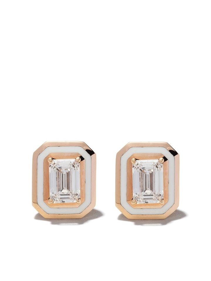 Selim Mouzannar 18kt Pink Gold Diamond Earrings - Pink Gold Ivory