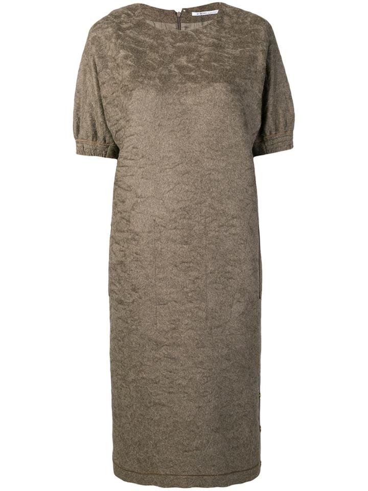 Agnona Short-sleeve Shift Dress - Neutrals