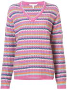 Marc Jacobs Cashmere Striped Sweater - Pink & Purple