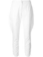 Giorgio Armani Pre-owned Baggy Detail Cropped Trousers - White