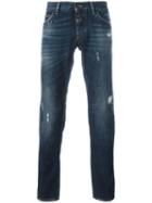 Dolce & Gabbana Ripped Detail Jeans, Men's, Size: 44, Cotton