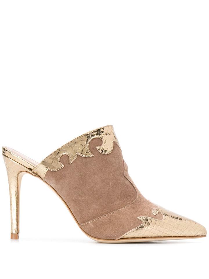 Paris Texas Pointed Toe Mules - Neutrals