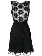D.exterior Short Floral Dres - Black