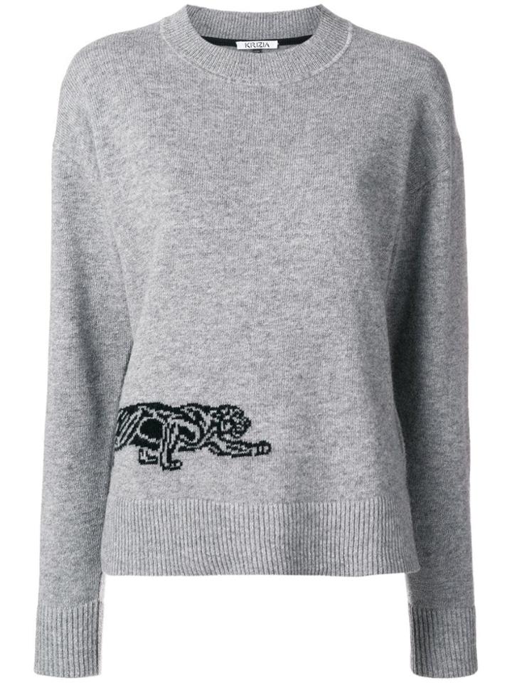 Krizia Panther Jumper - Grey