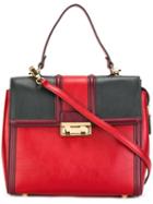 Lanvin 'jiji' Handle Shoulder Bag, Women's, Red, Cotton/calf Leather/polyester