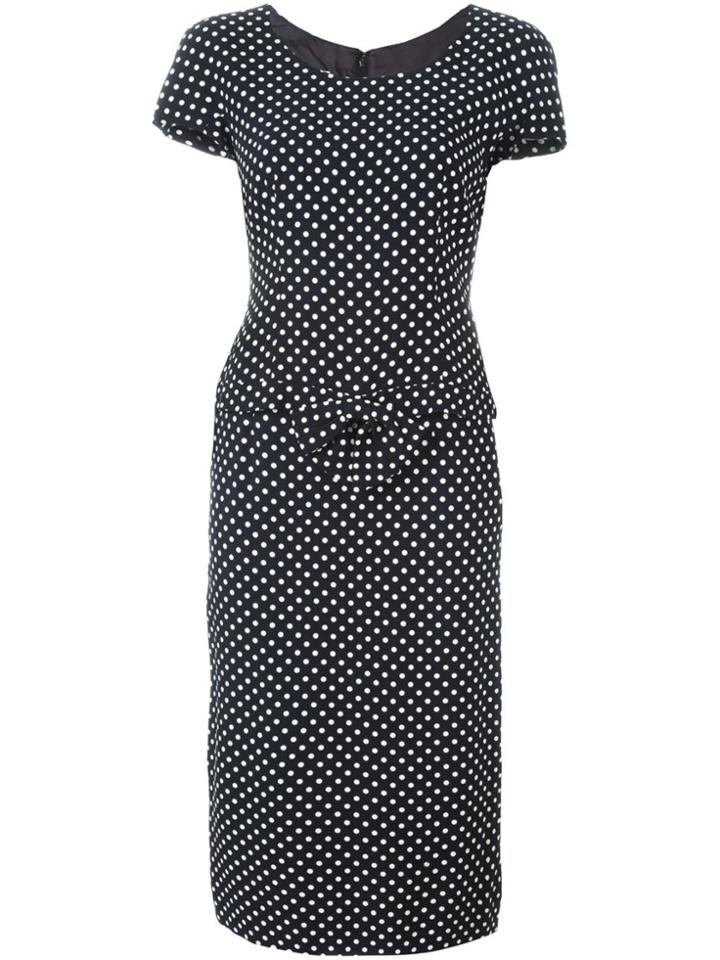 Moschino Vintage Polka Dot Print Skirt And Top Set - Blue