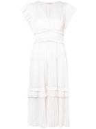Ulla Johnson Gathered Detail V-neck Dress - White