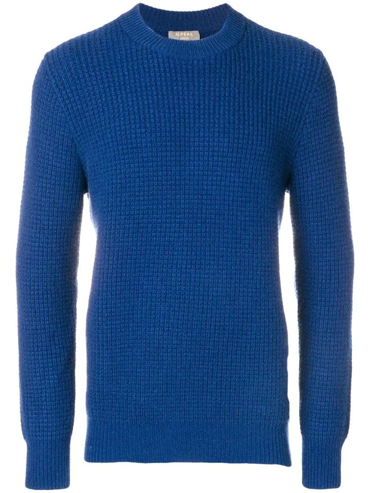 N.peal Waffle Knit Sweater - Blue