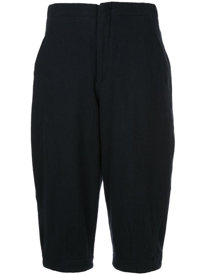 Comme Des Garçons Vintage Structured Cropped Trousers - Blue