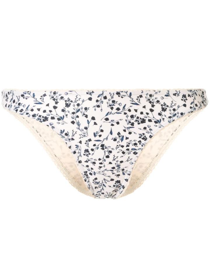 Peony Peony Bikini Bottoms - White