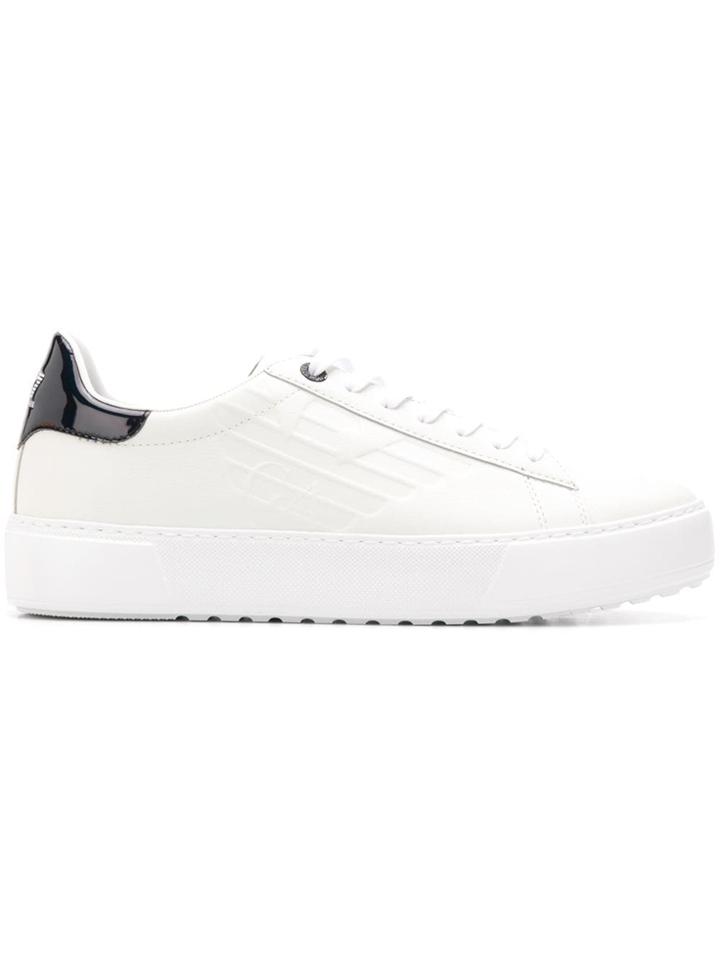 Ea7 Emporio Armani Logo Lace-up Sneakers - White