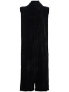 Rick Owens Tie Collar Velvet Jumpsuit, Women's, Size: 42, Black, Silk/viscose