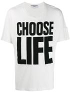 Katharine Hamnett London Printed 'choose Life' T-shirt - White