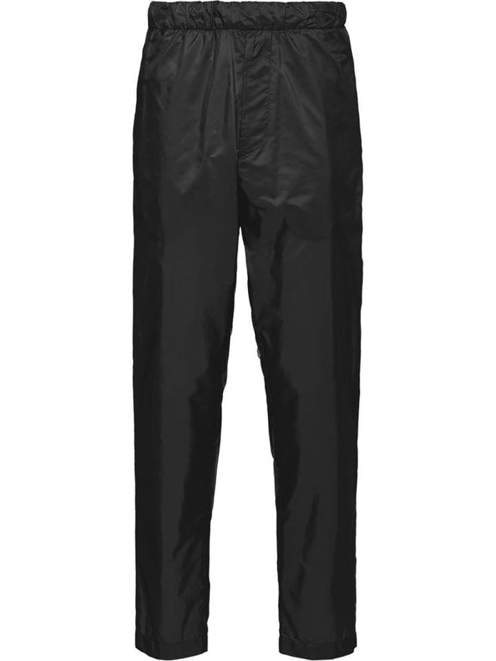 Prada Nylon Gabardine Style Trousers - Black