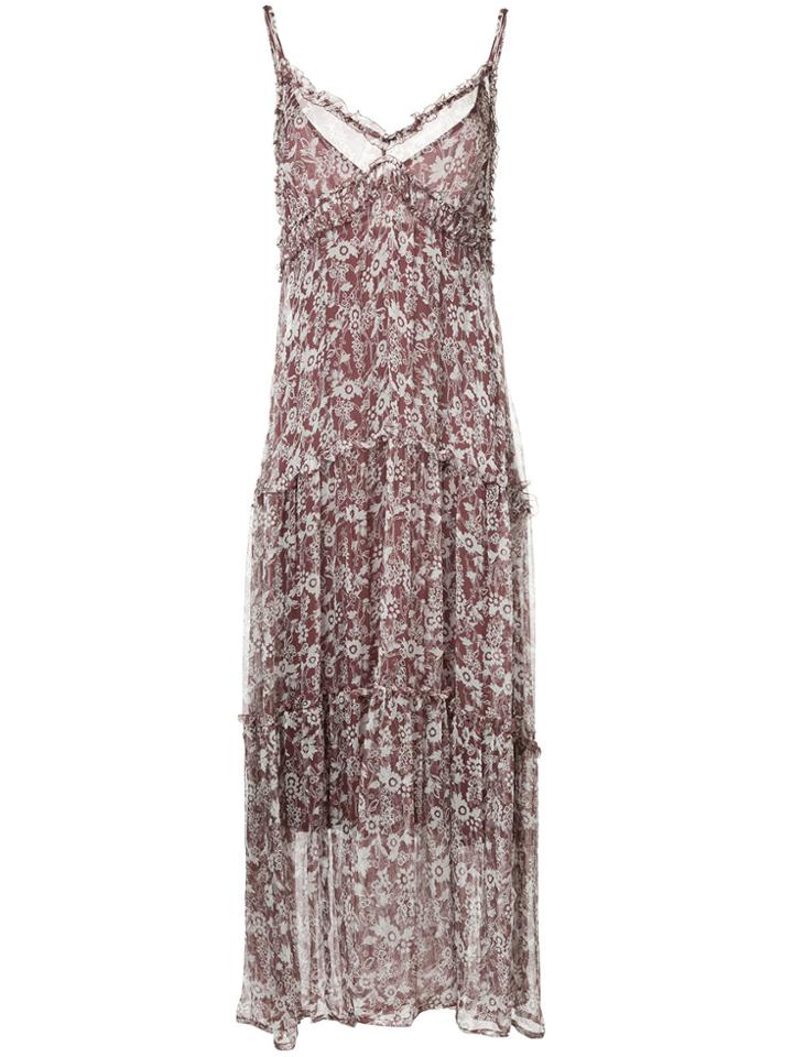 Lee Mathews Valerie Slip Dress With Slip - Pink & Purple