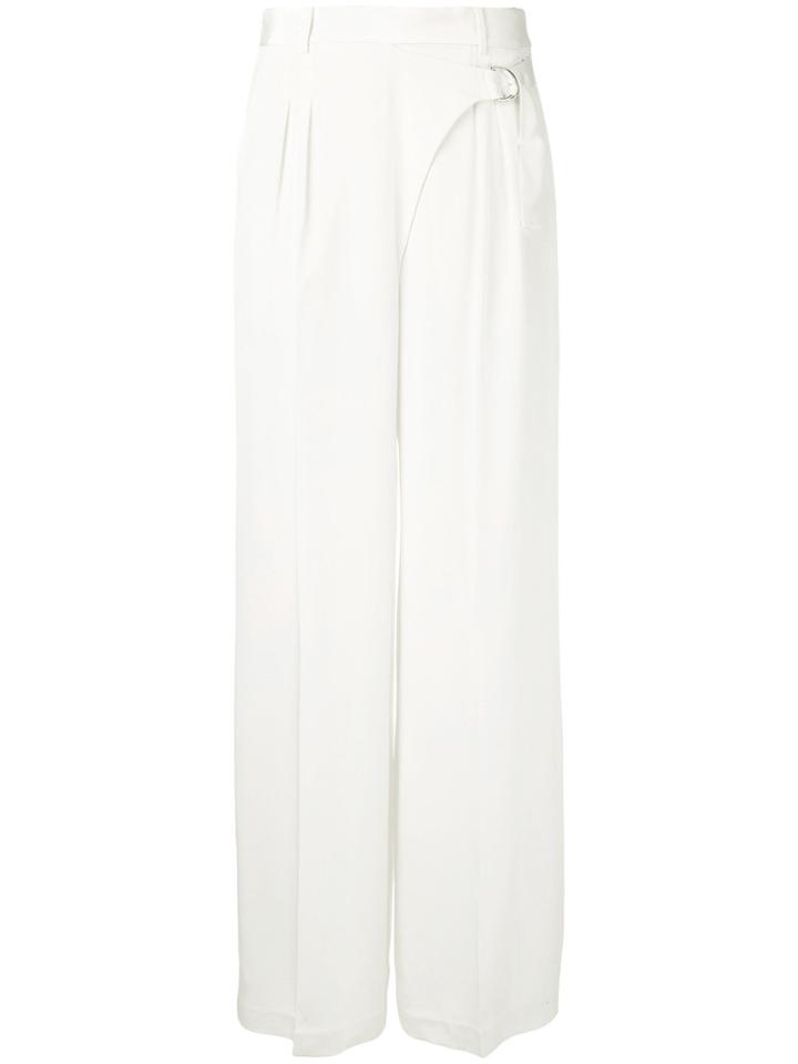T By Alexander Wang Wrap-effect Palazzo Pants - White