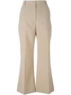 Nina Ricci Cropped Flared Trousers - Neutrals