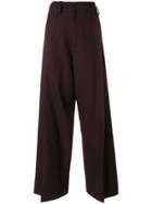 Golden Goose Deluxe Brand Pinstripe Wide Leg Trousers - Red