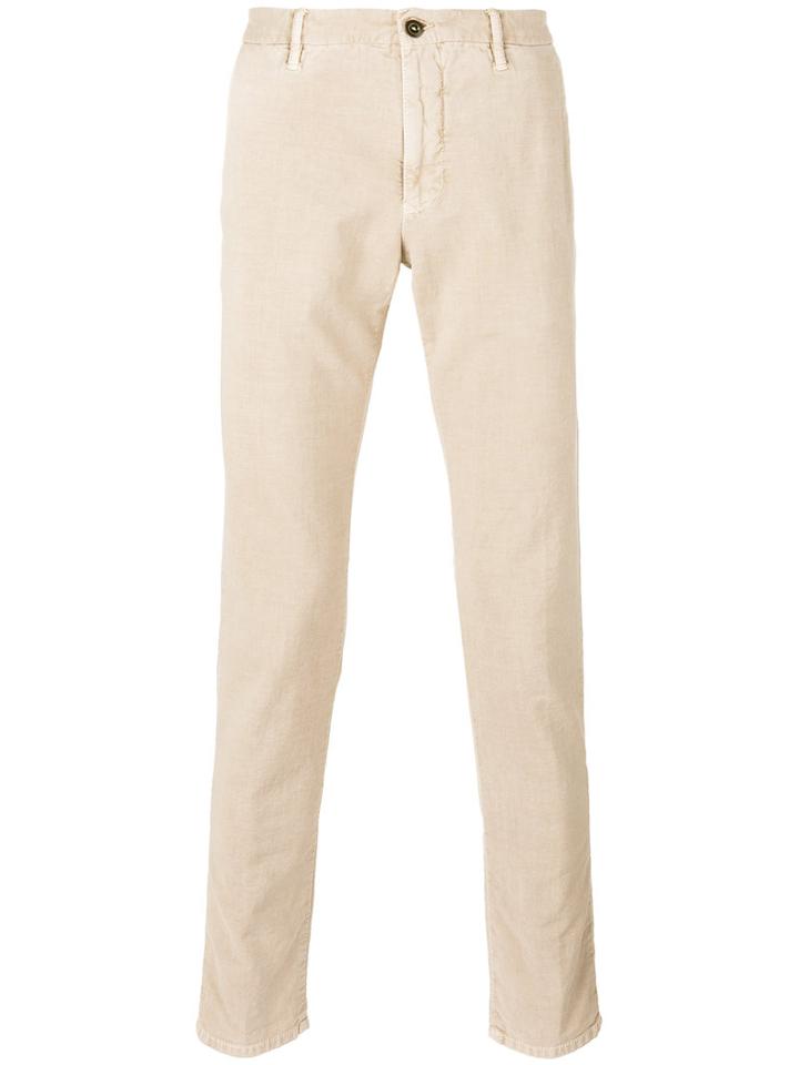 Incotex - Stonewashed Chino Trousers - Men - Cotton/spandex/elastane - 38, Nude/neutrals, Cotton/spandex/elastane