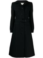 Gucci Belted Wool Coat - Black