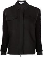 Koonhor Detachable Sleeve Jacket, Women's, Size: 42, Black, Polyamide/polyester/wool/virgin Wool