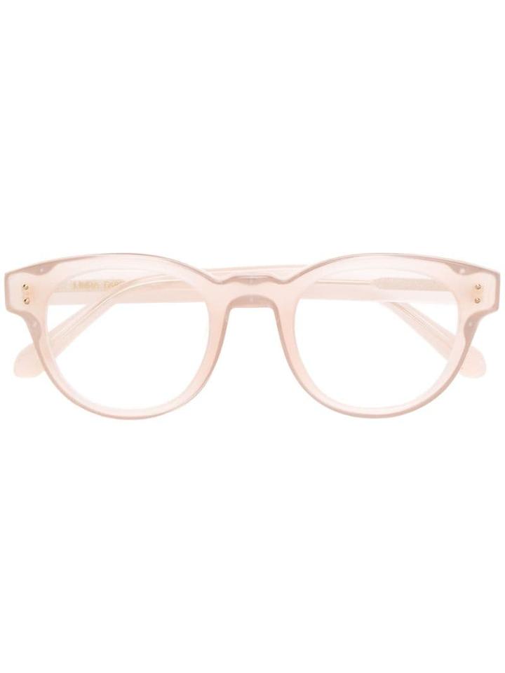 Linda Farrow Round Frame Glasses - Neutrals