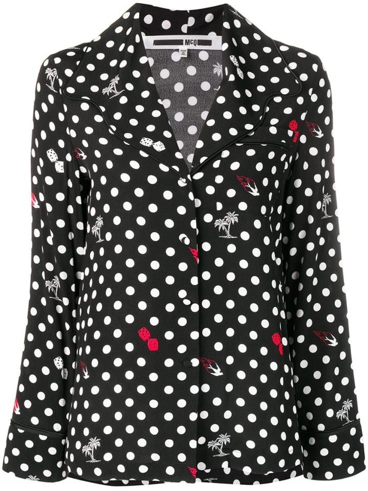 Mcq Alexander Mcqueen Polka Dot Shirt - Black