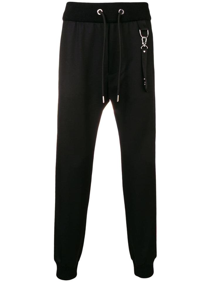 Les Hommes Side Stripe Track Pants - Black