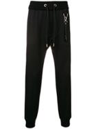 Les Hommes Side Stripe Track Pants - Black