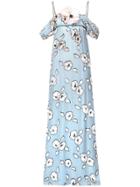 Carolina Herrera Floral Maxi Dress - Blue