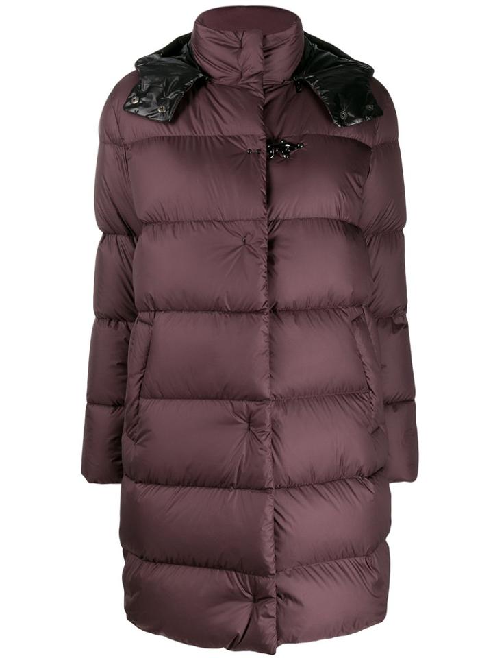 Fay Paneled Padded Jacket - Purple