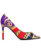 Versace Pointed Toe Stilleto Pumps - Blue