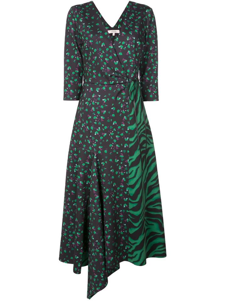 Dorothee Schumacher Exotic Escape Wrap Dress - Green