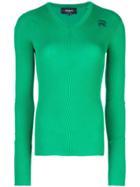 Rochas Ribbed Jumper - Green