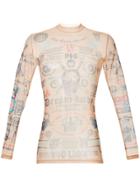 Walter Van Beirendonck Tattoo Fitted Sweatshirt - Nude & Neutrals