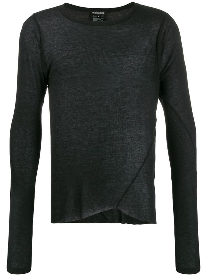 Ann Demeulemeester Sheer Knit Top - Black