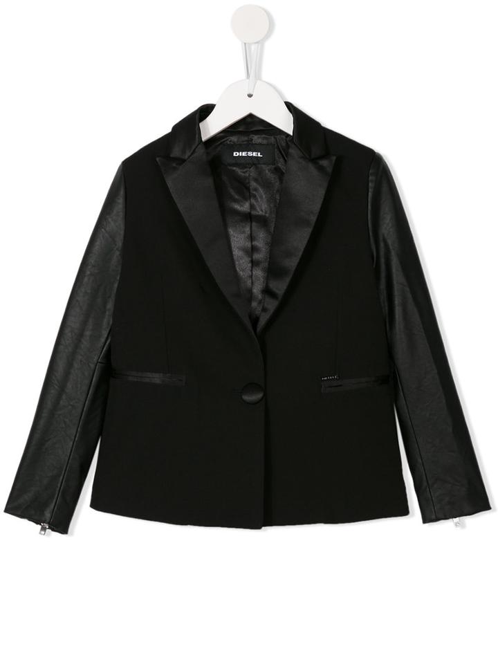 Diesel Kids Paneled Blazers, Boy's, Size: 10 Yrs, Black